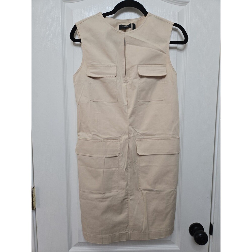 Theory Stretch Chino Utilitarian Shift DRESS Size 2 XS  Minimalist (Read)